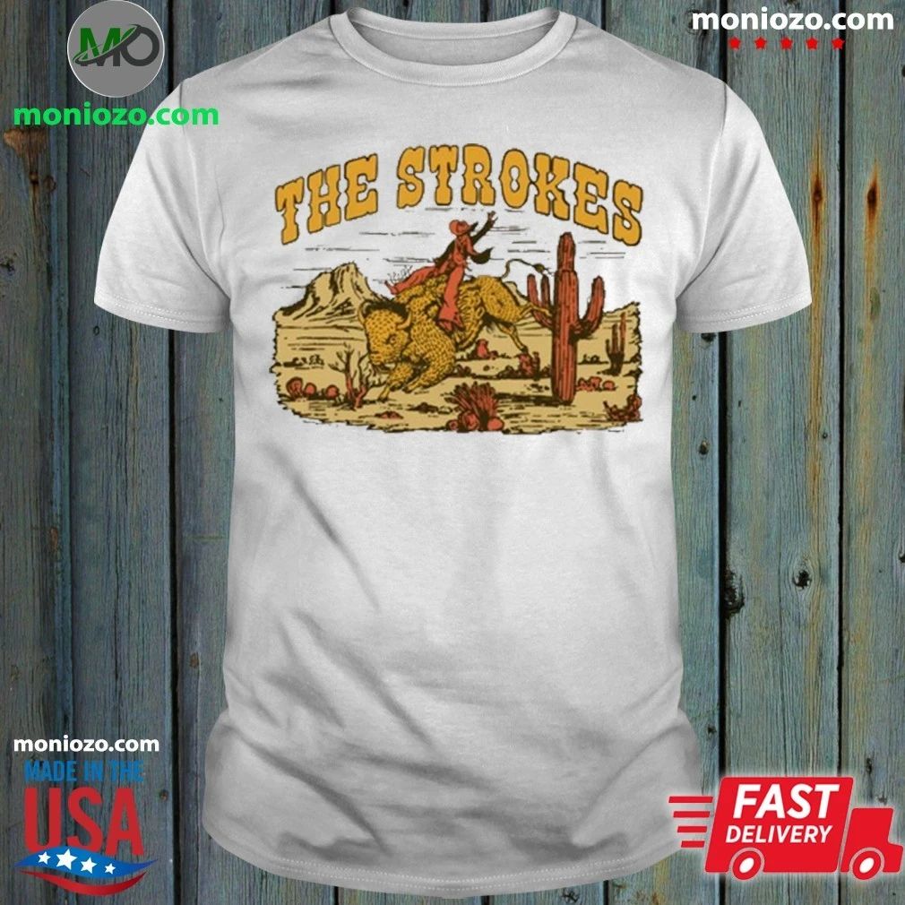 Original The Strokes Tour 2026 Bull Rider - Adult & Kids T-Shirts, Sweatshirts & Hoodies apparel design preview 1