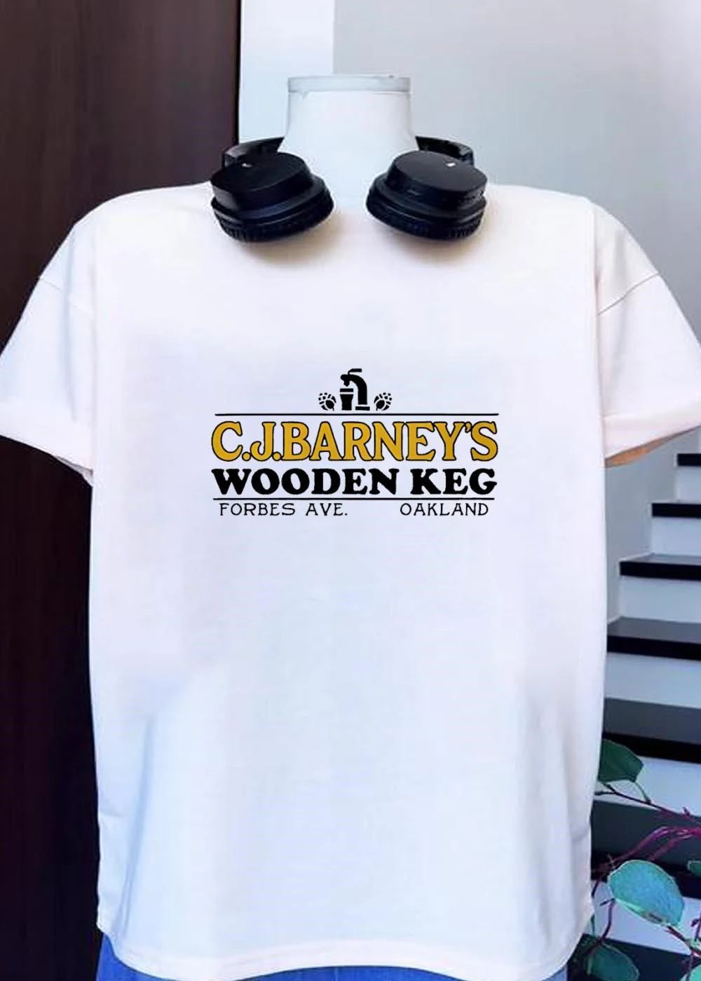 C.J.Barney's Wooden Keg Forbes Ave Oakland - Adult & Kids T-Shirts, Sweatshirts & Hoodies apparel design preview 1
