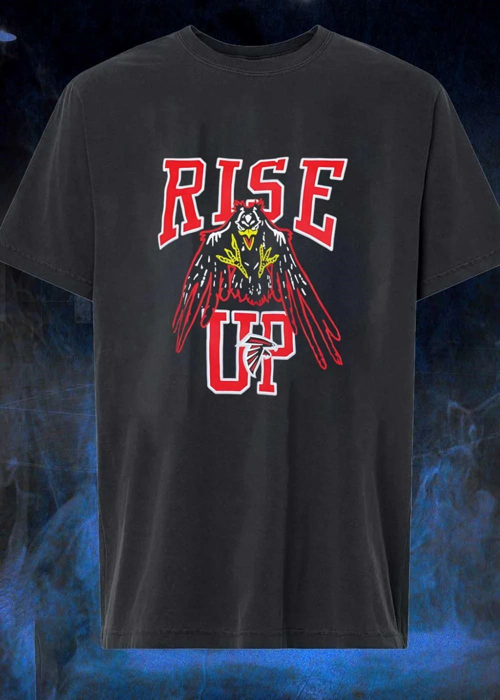Rise Up Atlanta Football Team Logo Mascot - Adult & Kids T-Shirts, Sweatshirts & Hoodies apparel design preview 1