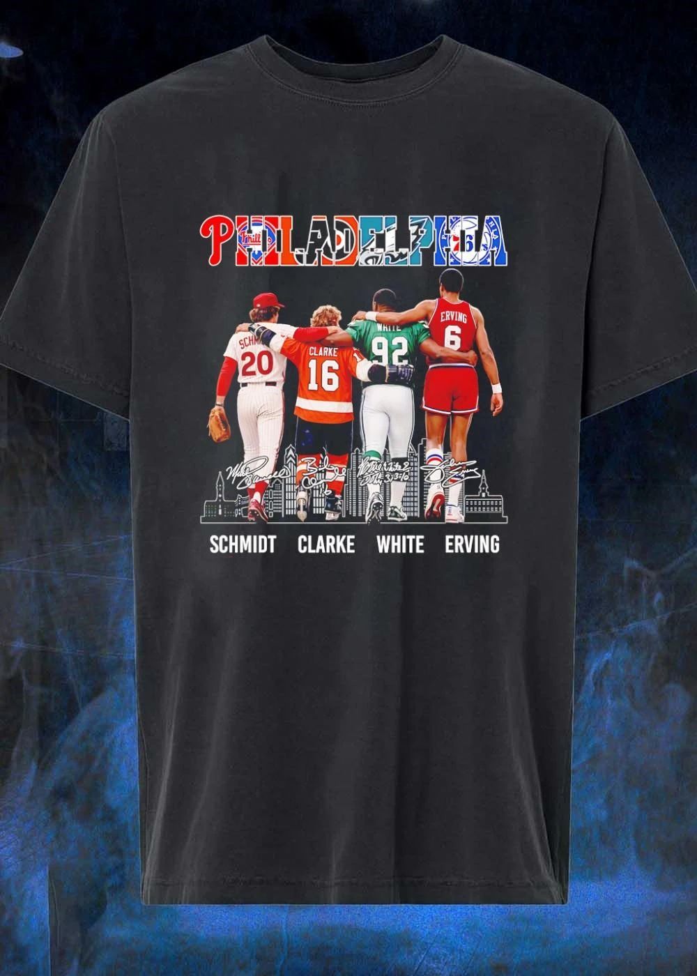 Philadelphia Team Logos Sports Legends Schmidt Clarke - Adult & Kids T-Shirts, Sweatshirts & Hoodies apparel design preview 1
