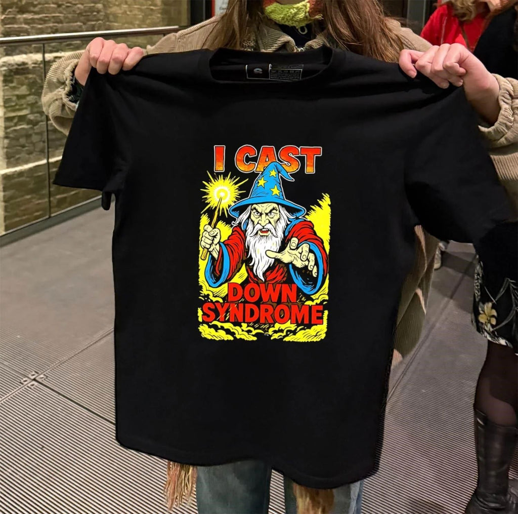 I Cast Down Syndrome Wizard Casting Magic Spell - Adult & Kids T-Shirts, Sweatshirts & Hoodies apparel design preview 2