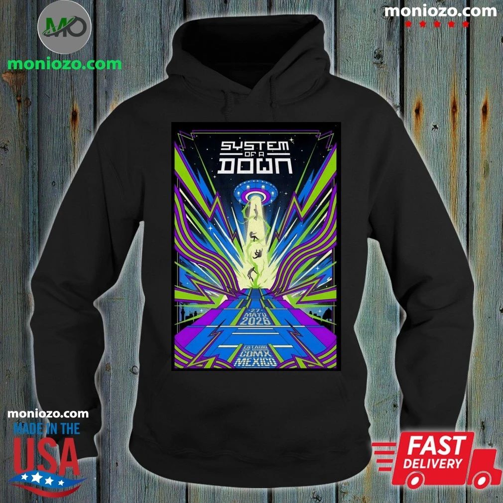 System Of A Down 5 27-5 28 2026 Mexico City Poster - Adult & Kids T-Shirts, Sweatshirts & Hoodies apparel design preview 2