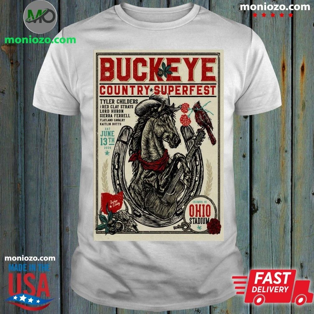 Original Buckeye Country Superfest In Columbus OH On - Adult & Kids T-Shirts, Sweatshirts & Hoodies apparel design preview 1