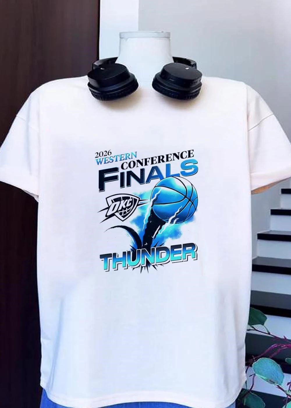 2026 Western Conference Finals OKC Thunder Basketball - Adult & Kids T-Shirts, Sweatshirts & Hoodies apparel design preview 1