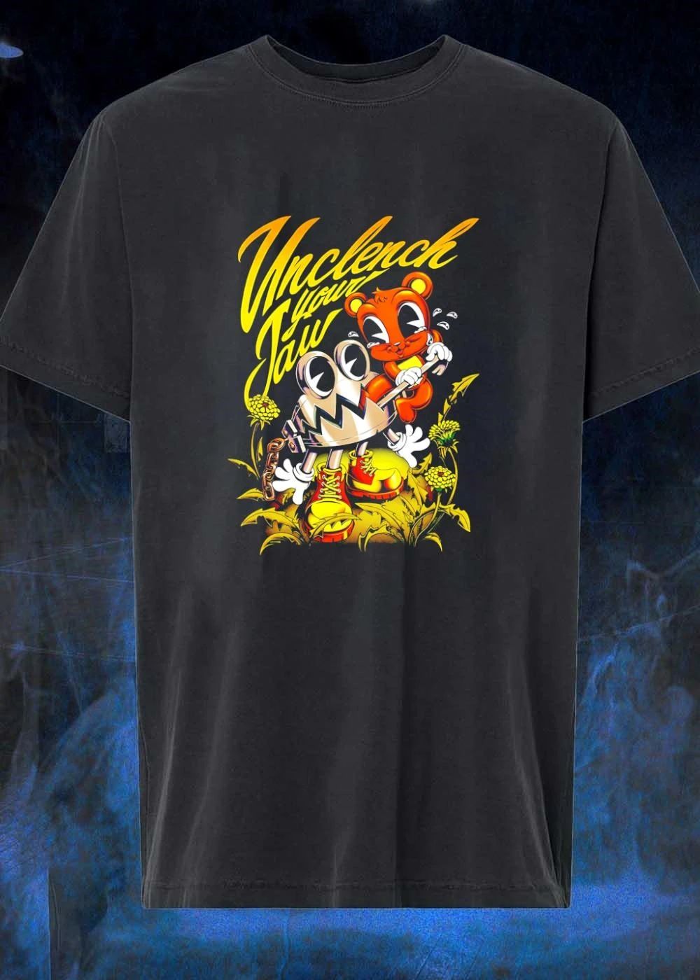Unclench Your Jaw Bear And Metal Trap Cartoon - Adult & Kids T-Shirts, Sweatshirts & Hoodies apparel design preview 1
