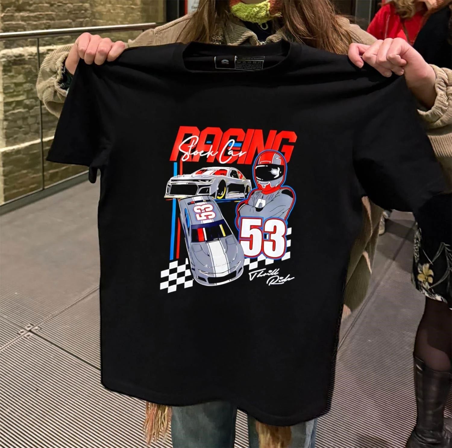 RACING stock car 53 - Adult & Kids T-Shirts, Sweatshirts & Hoodies apparel design preview 2