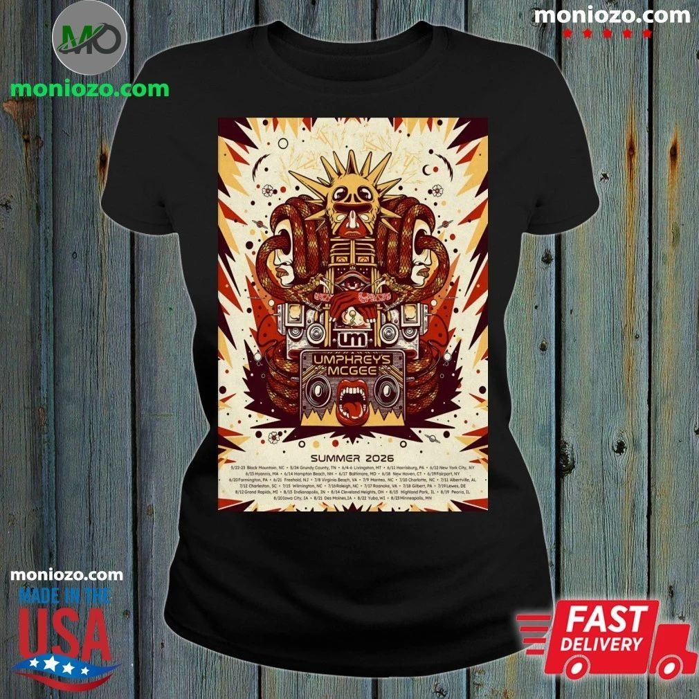 Original Poster Umphrey's McGee Summer 2026 Tour - Adult & Kids T-Shirts, Sweatshirts & Hoodies apparel design preview 1