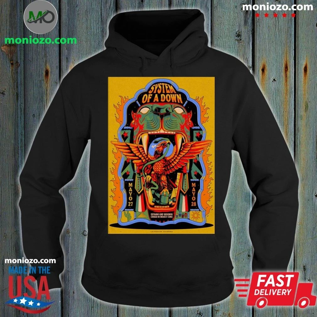 System Of A Down May 27-28, 2026 Estadio GNP Seguros, - Adult & Kids T-Shirts, Sweatshirts & Hoodies apparel design preview 2