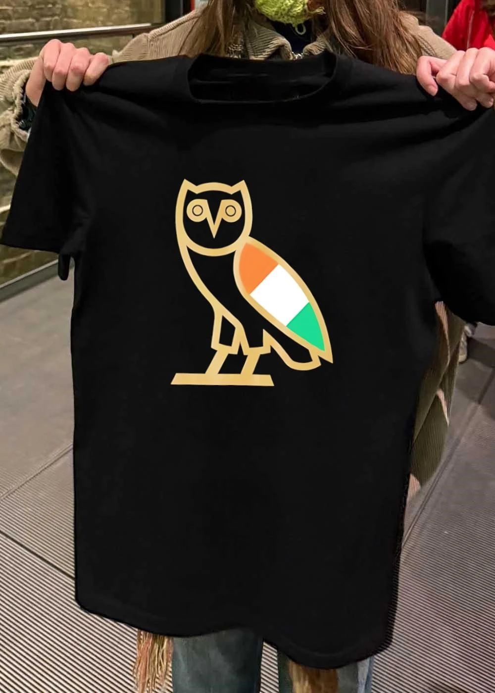 OVO Owl Gold Outline Irish Flag - Adult & Kids T-Shirts, Sweatshirts & Hoodies apparel design preview 2