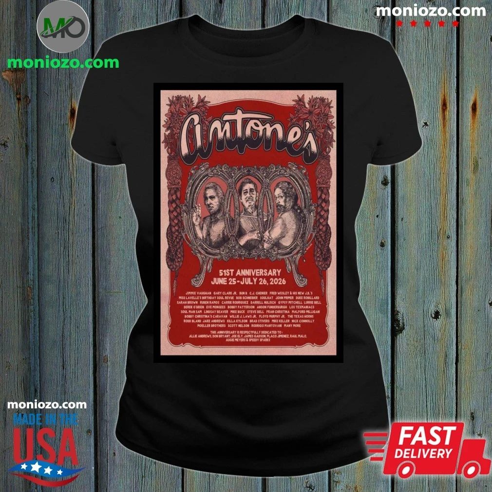 2026 Antone's 51st Anniversary Poster - Adult & Kids T-Shirts, Sweatshirts & Hoodies apparel design preview 1