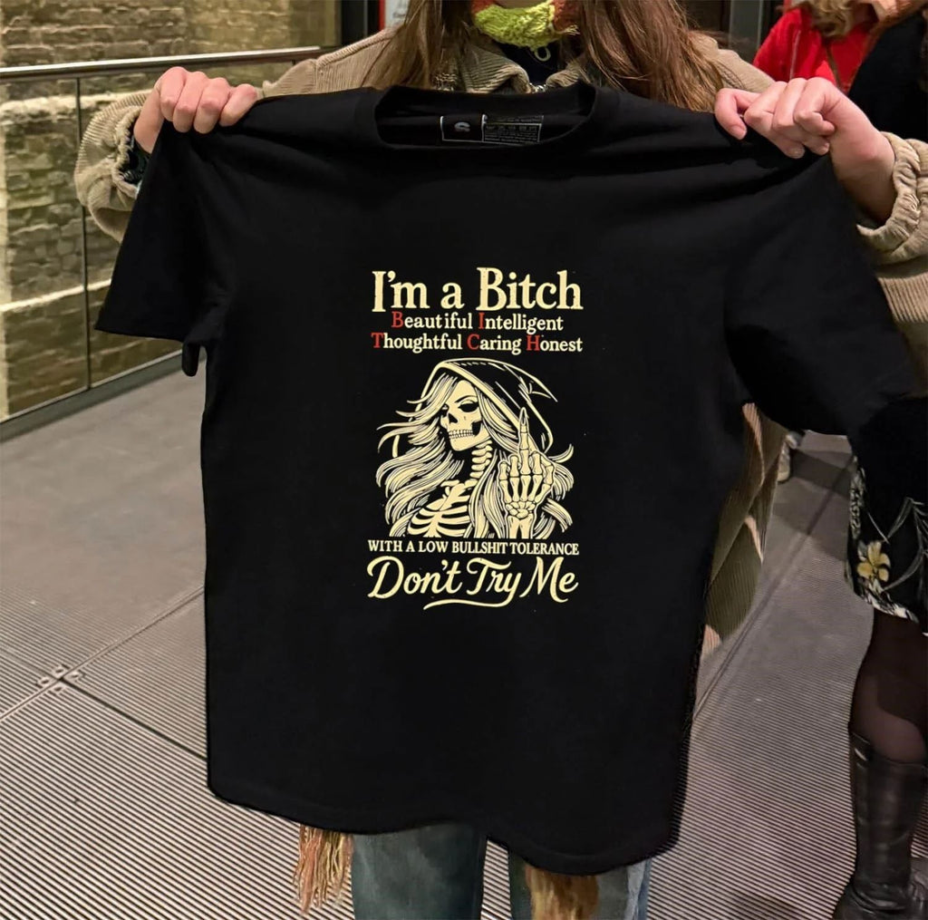 I'm A Bitch Beautiful Intelligent Thoughtful Caring - Adult & Kids T-Shirts, Sweatshirts & Hoodies apparel design preview 2