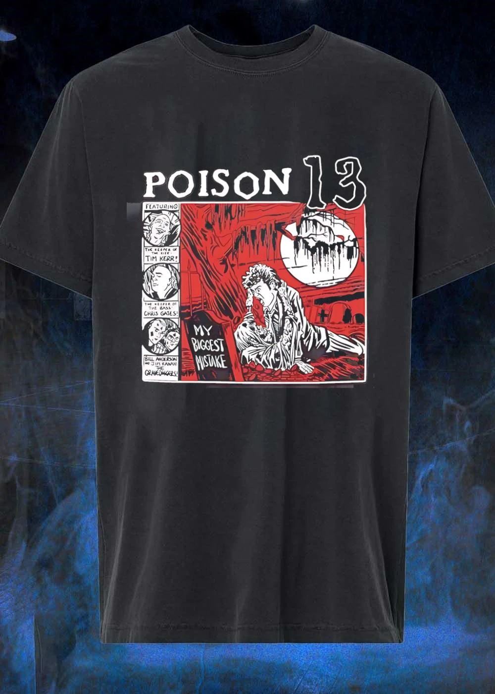 Poison 13 My Biggest Mistake Graveyard Comic Art - Adult & Kids T-Shirts, Sweatshirts & Hoodies apparel design preview 1