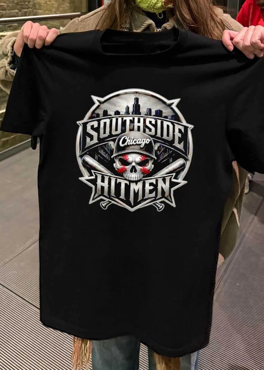 Southside Chicago Hitmen Skull Baseball Bats City - Adult & Kids T-Shirts, Sweatshirts & Hoodies apparel design preview 2