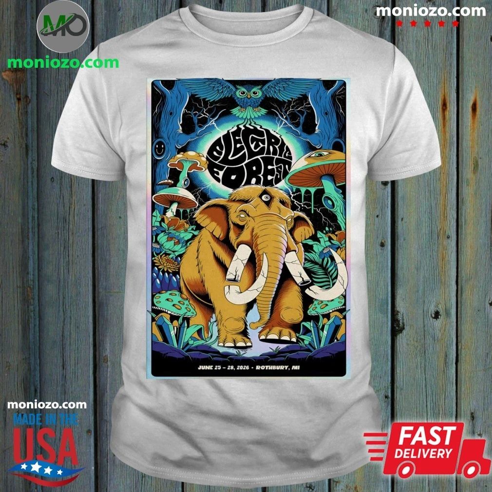 Electric Forest In Rothbury MI On June 25-28 2026 - Adult & Kids T-Shirts, Sweatshirts & Hoodies apparel design preview 1