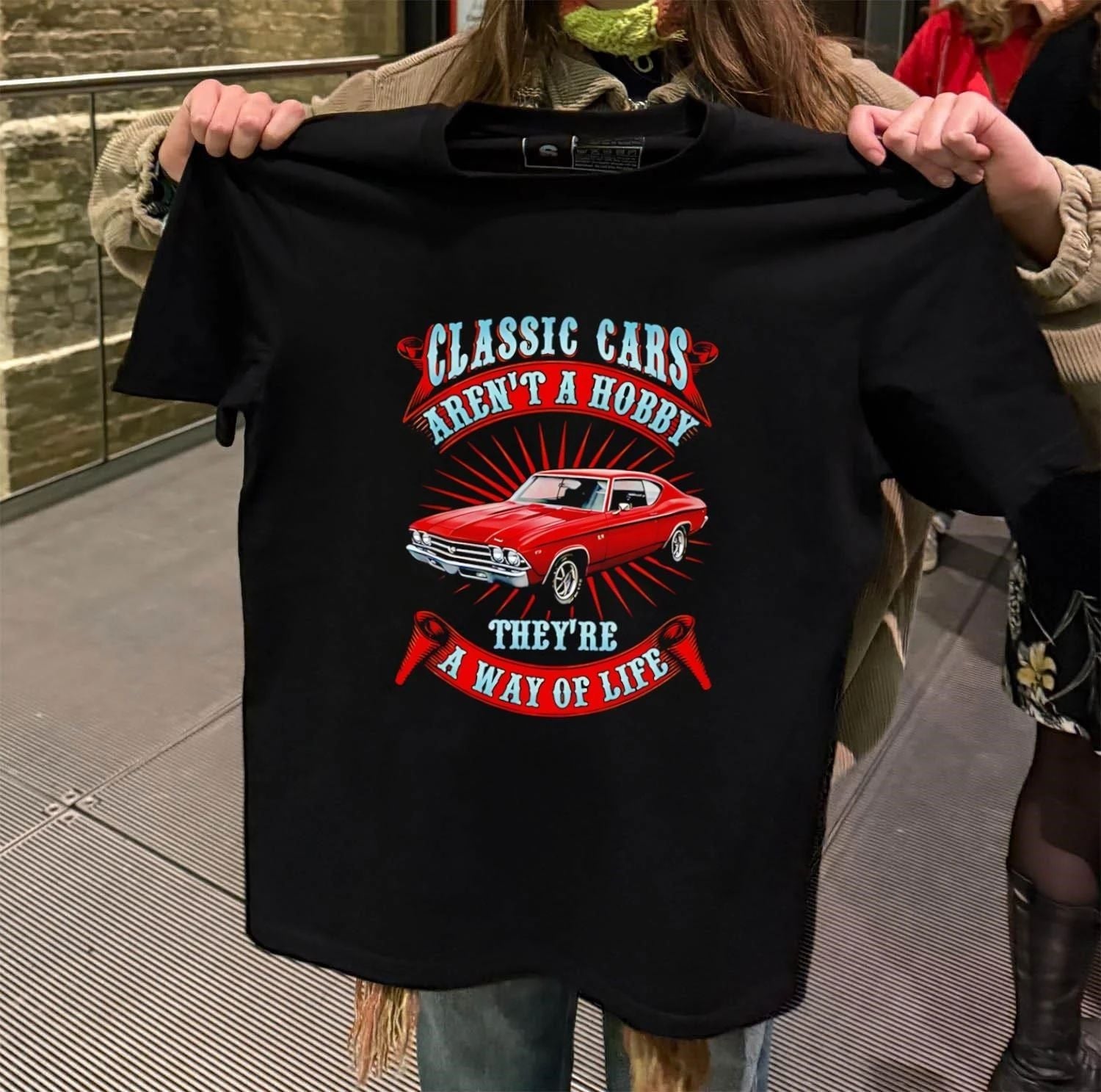 Classic cars aren't a hobby they're way of life - Adult & Kids T-Shirts, Sweatshirts & Hoodies apparel design preview 2