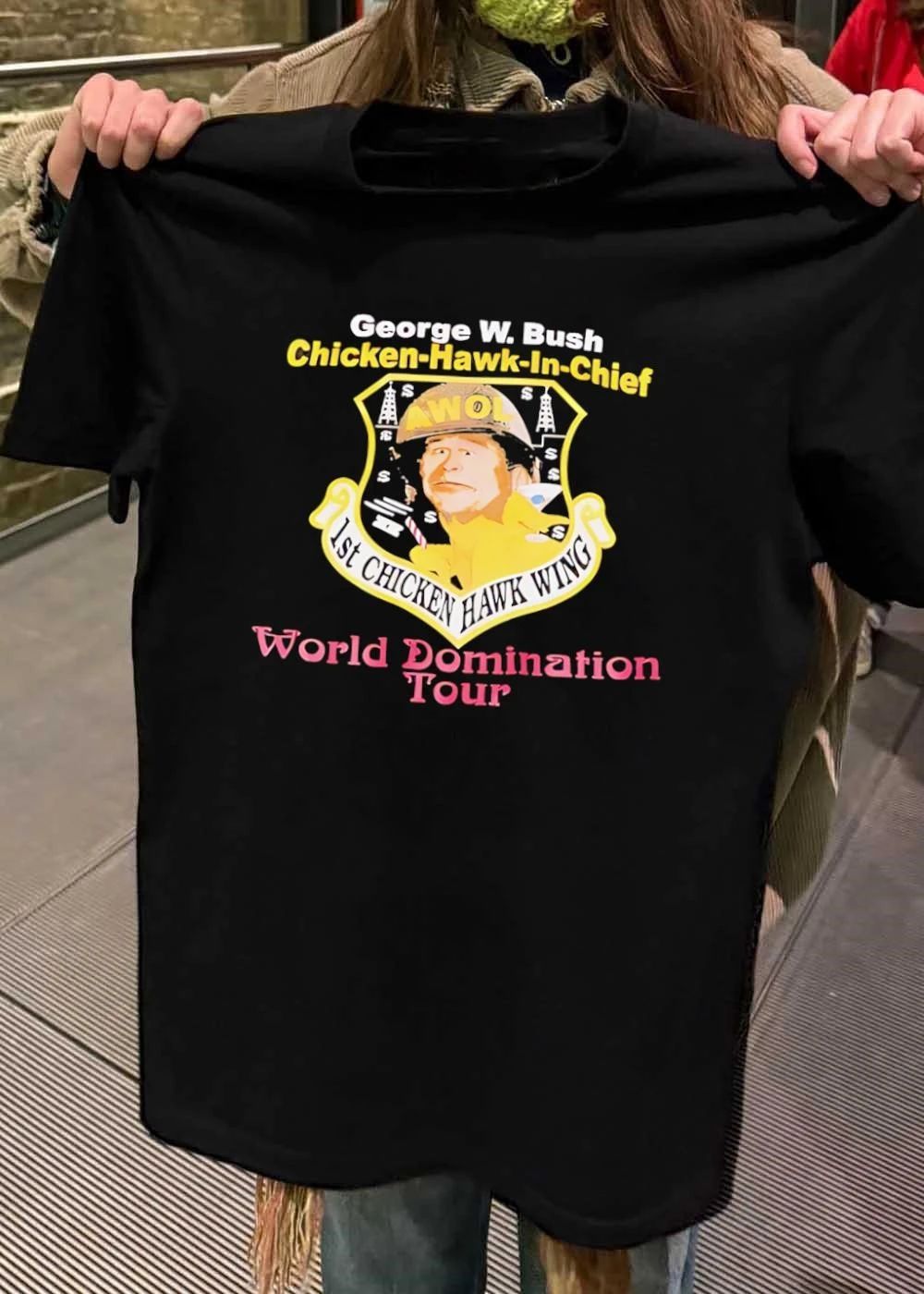 George W. Bush Chicken-Hawk-In-Chief Awol 1st Chicken - Adult & Kids T-Shirts, Sweatshirts & Hoodies apparel design preview 2