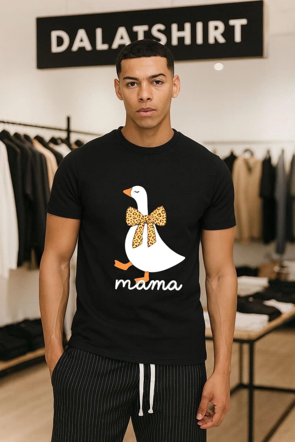 Leopard Print Bow Goose Mama - Adult & Kids T-Shirts, Sweatshirts & Hoodies apparel design preview 1